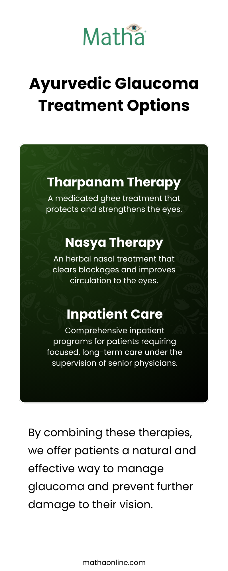 Ayurvedic Glaucoma Treatment Options